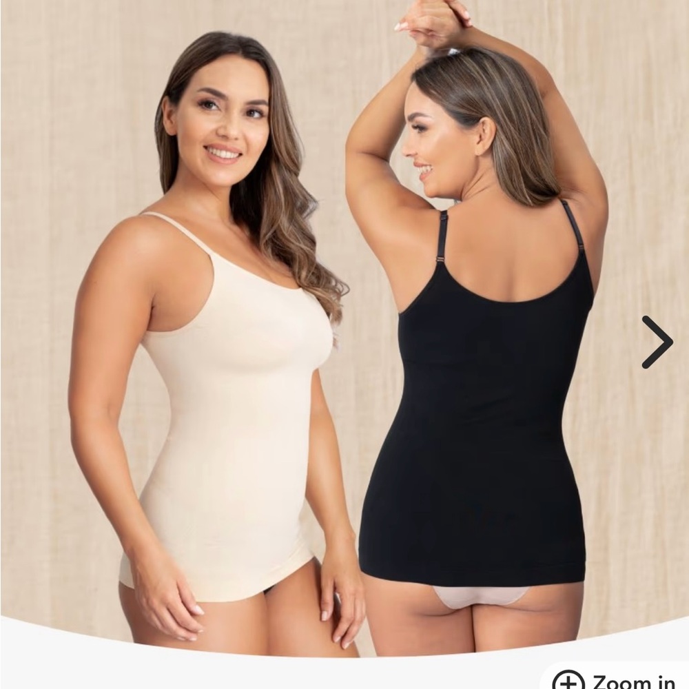 Shapermint Seamless Black and  Cream Camisole Set Size M